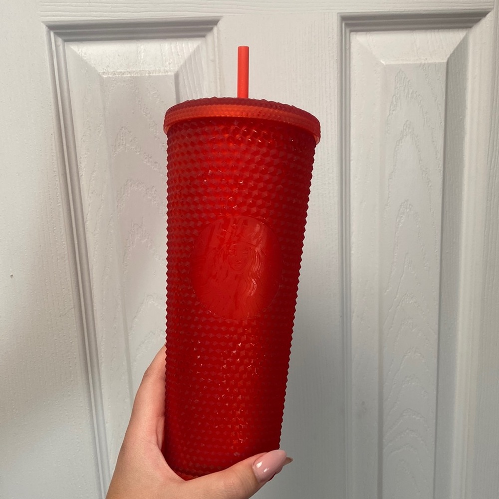 Starbucks studded red matte tumbler cup